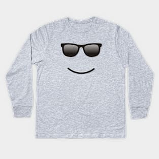 Smiling Face with Sunglasses Kids Long Sleeve T-Shirt